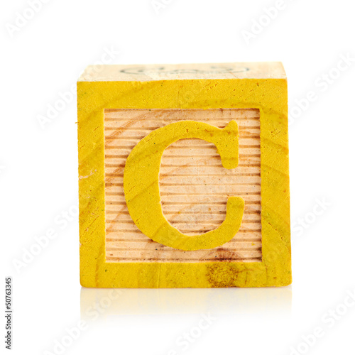 wooden cube alphabet