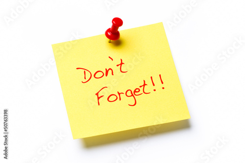 Don't Forget Note