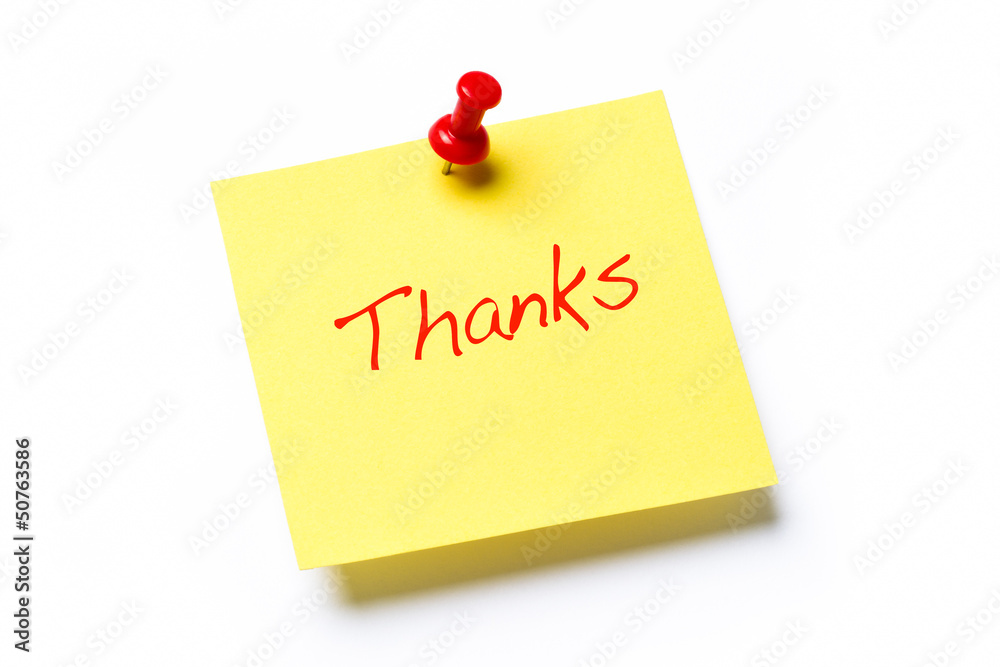 Thanks Note Thanks Note