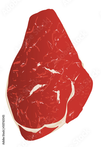 Vector Illustration of a Sirloin Steak Cut
