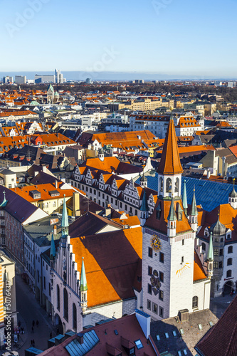 view to old town hall in Munich