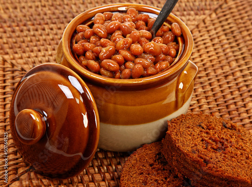 Baked Beans And Brown Bread Setting photo