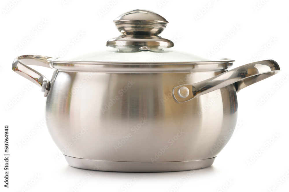 Stainless pan isolated on a white Stainless pan isolated on a white