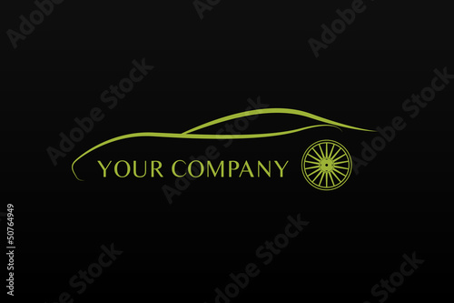 Green car logo