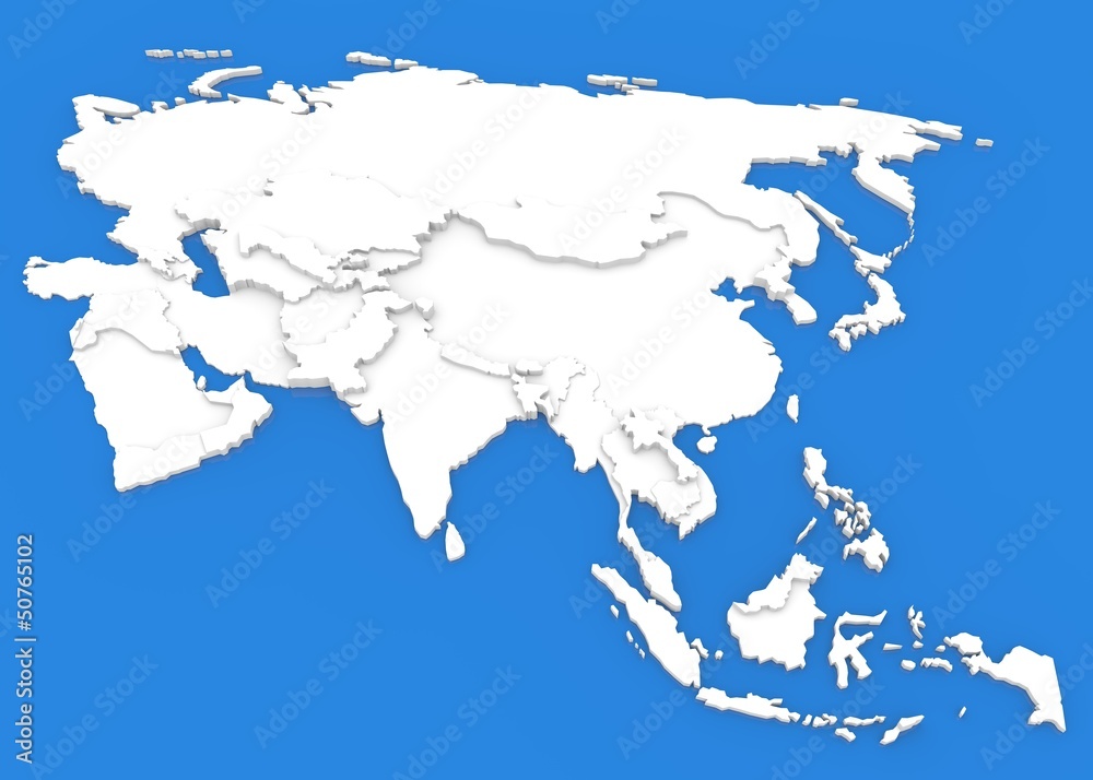 Fototapeta premium Map of Asia
