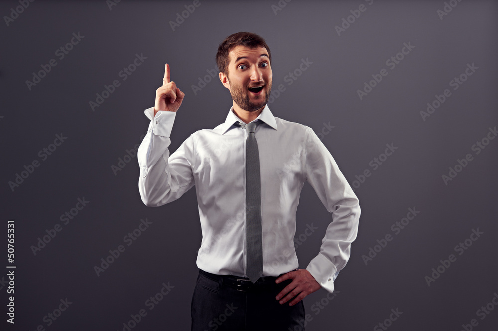 excited businessman have an idea excited businessman have an idea