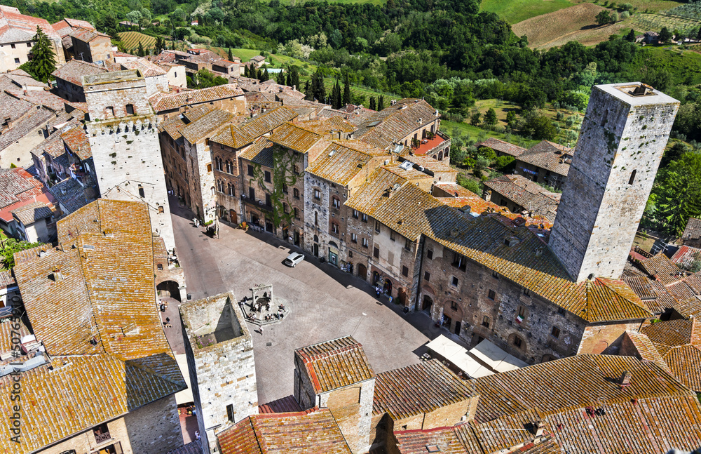 San Gimignano, Tuscany medieval landmark in Italy