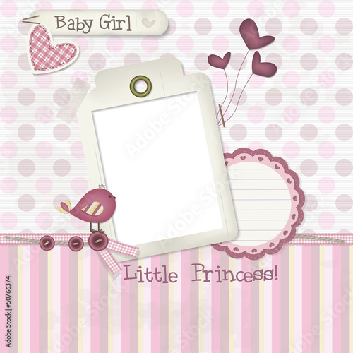 Baby Girl - Scrapbook - Place your photo and text #50766374