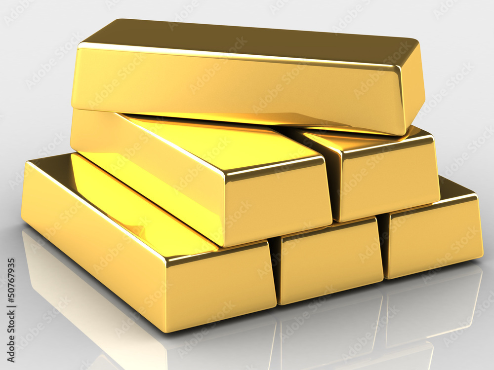 Gold Bar on white background Gold Bar on white background