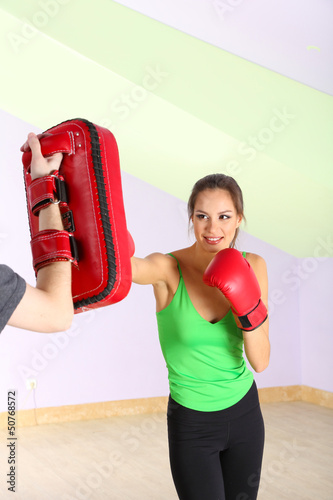 Young beautiful woman with ...