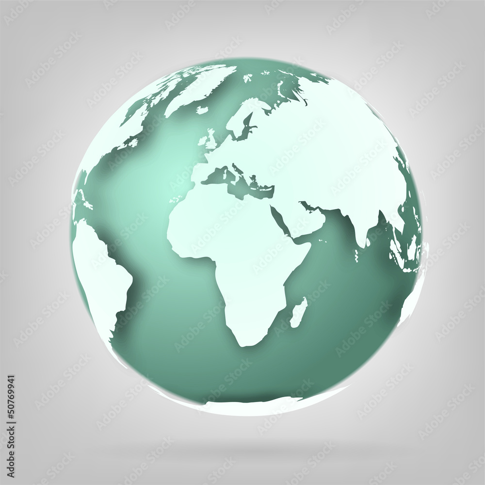 3d globe of the world. EPS10 vector illustration.