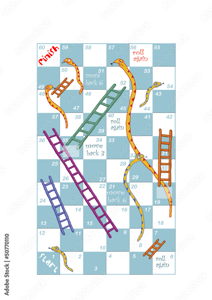 Snakes and ladders Stock Illustration | Adobe Stock