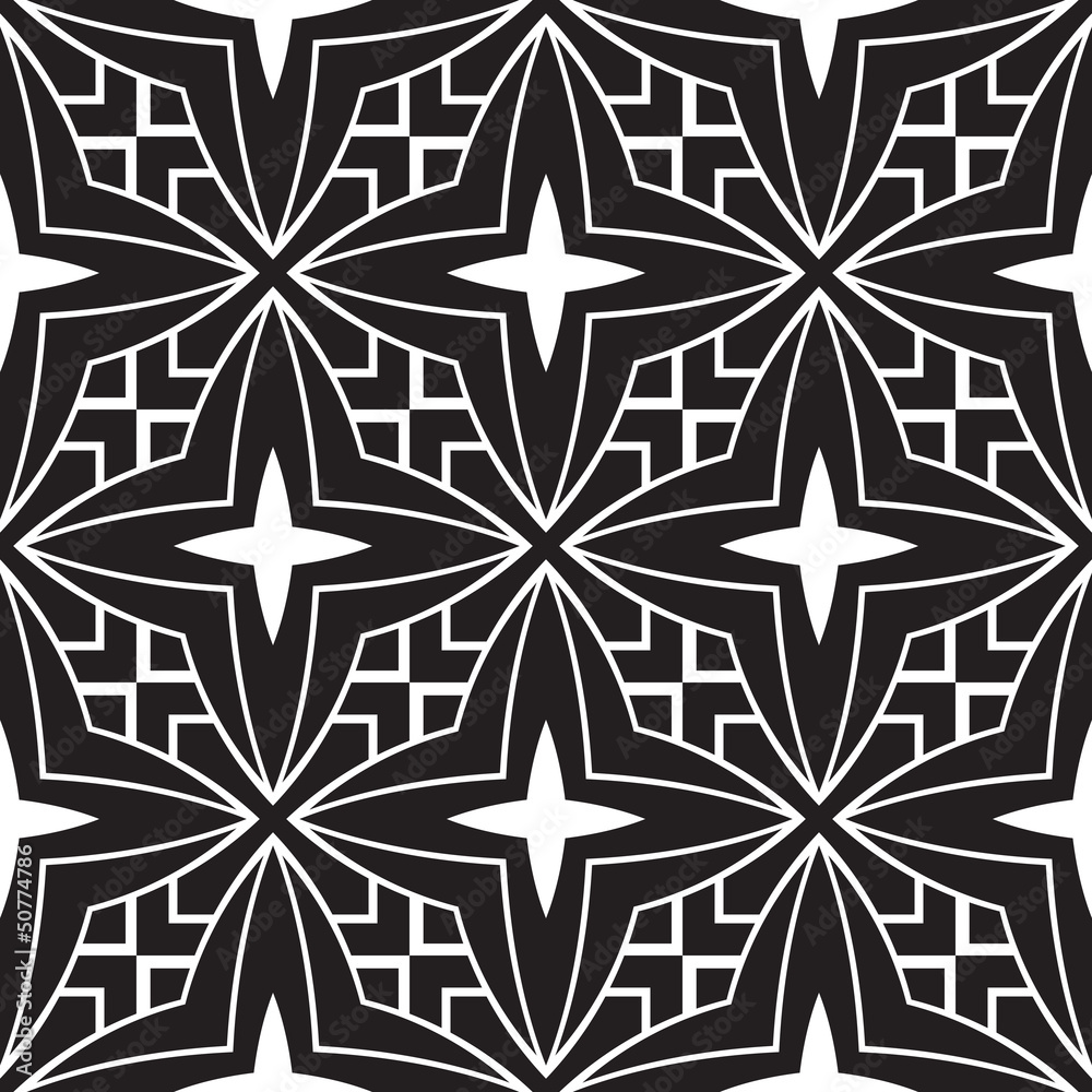 Black and white geometric seamless pattern Black and white geometric seamless pattern