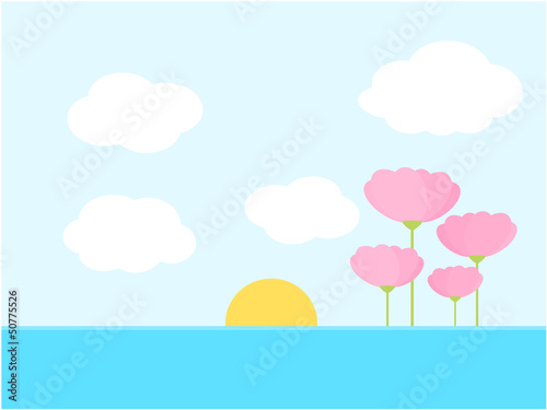 Flower background illustration