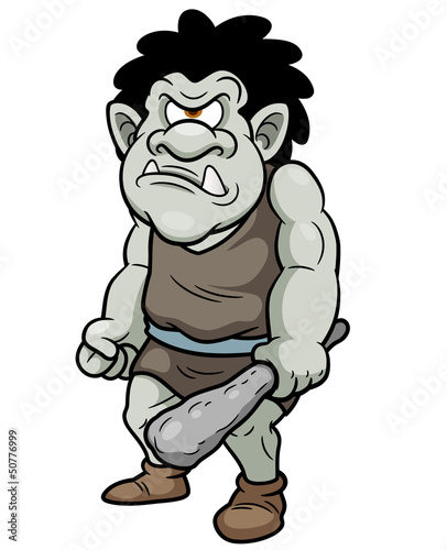 Vector illustration of a giant cartoon