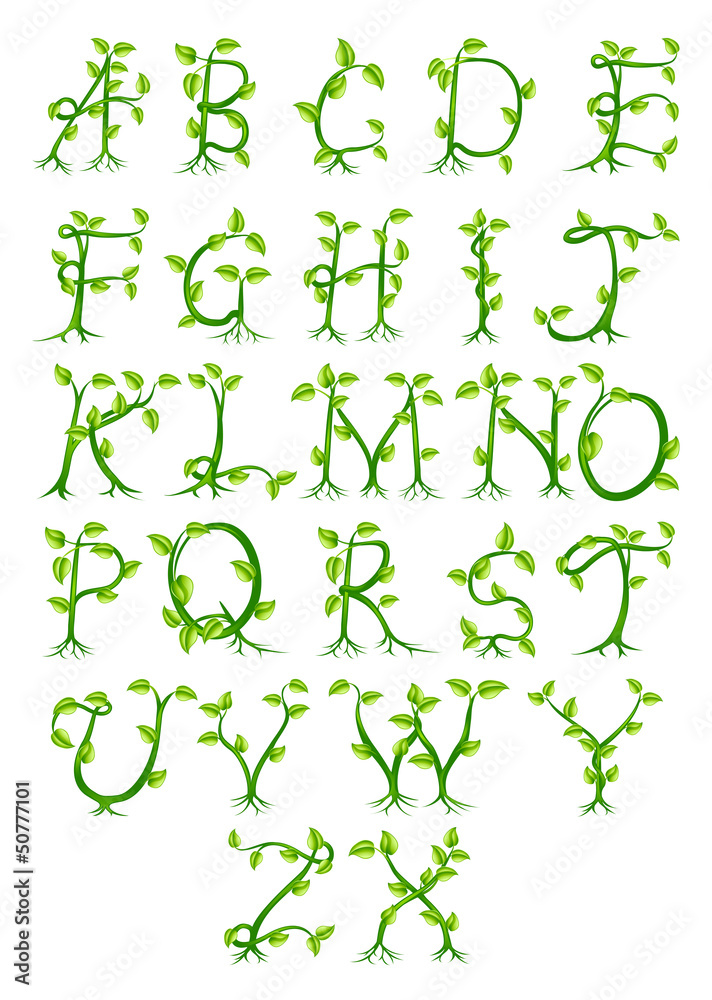 Plant alphabet letters Plant alphabet letters