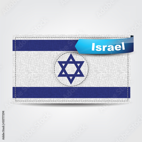 Fabric texture of the flag of Israel