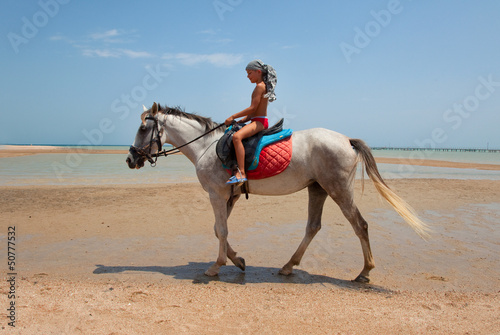 A boy on horseback