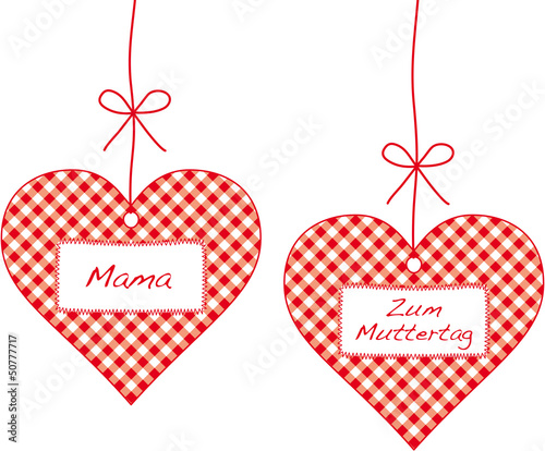 mama, herzen kariert zum muttertag