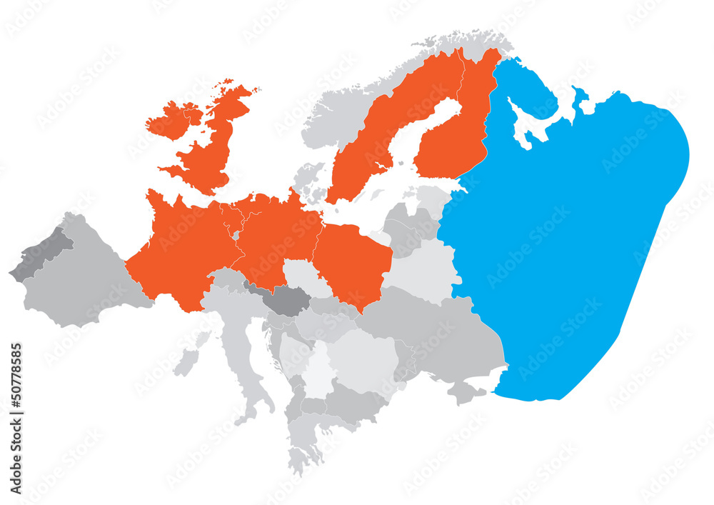Naklejka premium Vector Map of Europe
