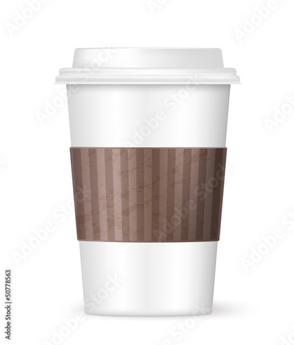 white coffee to go cup