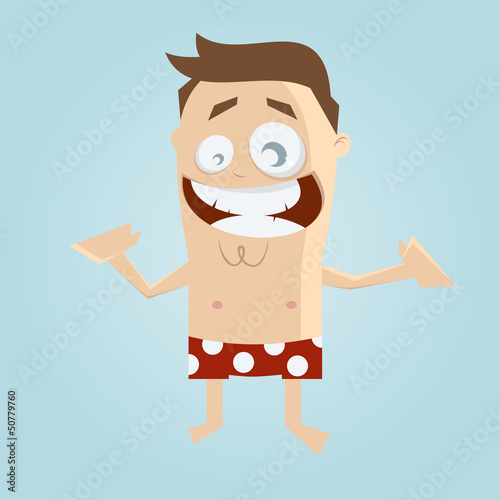 mann in badhose