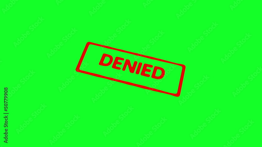 Animation with denied stamp Animation with denied stamp