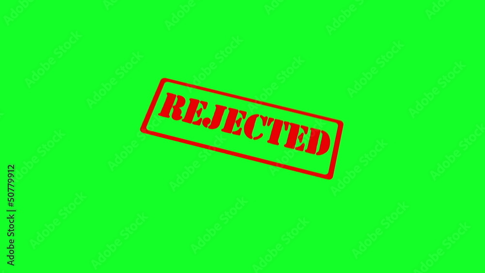 Animation with rejected stamp Animation with rejected stamp