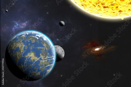 Plakat Vue de l'espace