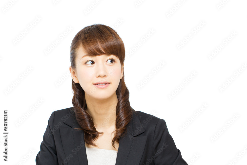 Beautiful asian business woman on white background Beautiful asian business woman on white background