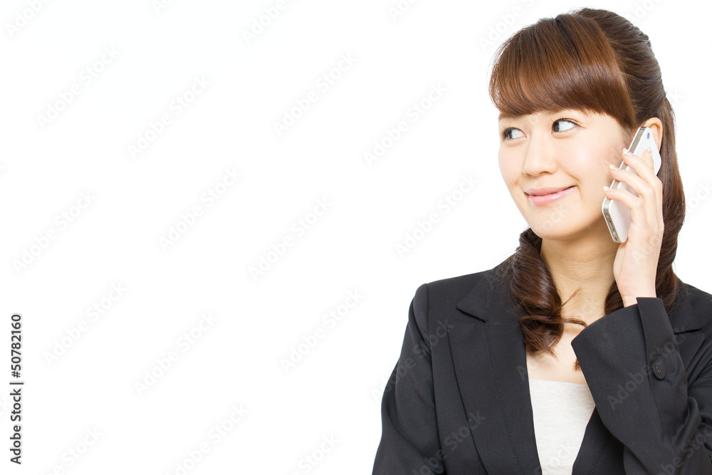 Beautiful asian business woman on white background Beautiful asian business woman on white background