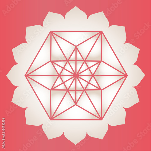 Star Tetrahedron lotus print