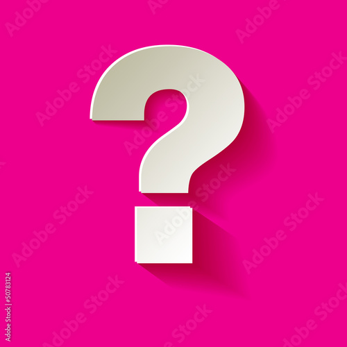 die Fragezeichen Papier Pink