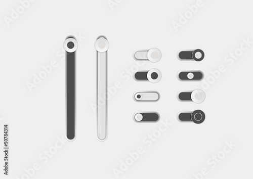 black and white Ui buttons
