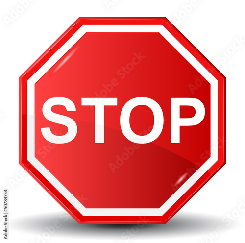 Vector illustration of Stop sign