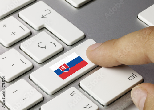 Flag of Slovakia keyboard key finger