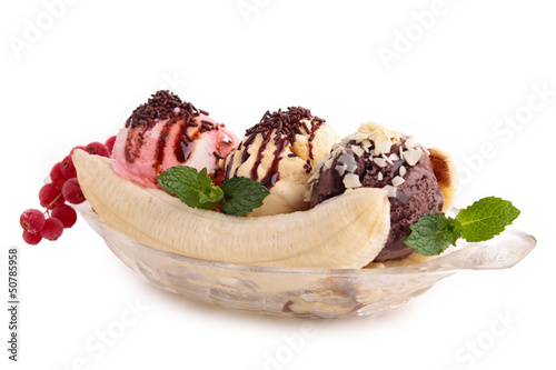 isolated banana split photo