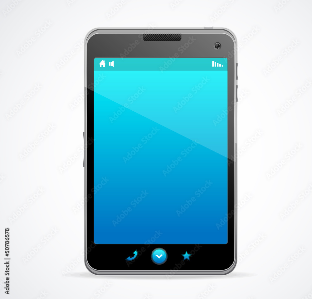 Smart Phone With blue screen Smart Phone With blue screen