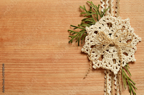 Background and a crochet lace