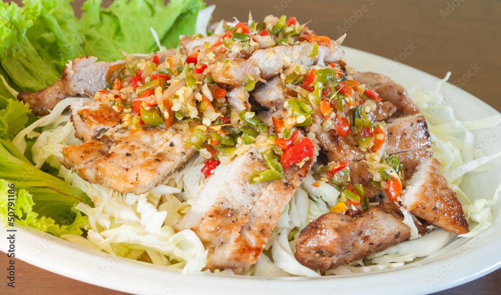 Grilled Pork Spicy Salad Grilled Pork Spicy Salad