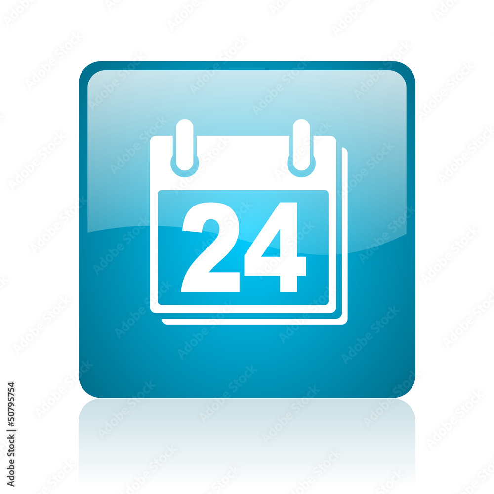 planner blue square web glossy icon planner blue square web glossy icon