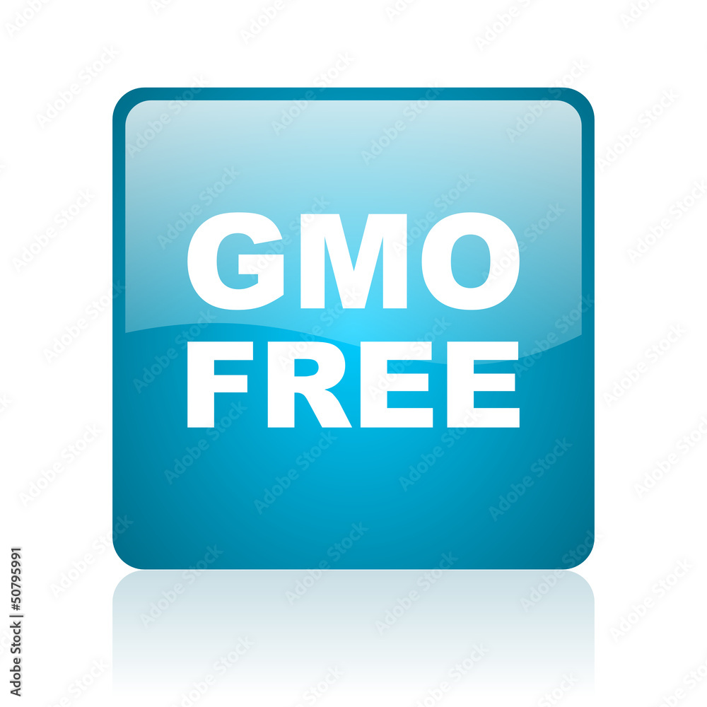 gmo free blue square web glossy icon gmo free blue square web glossy icon