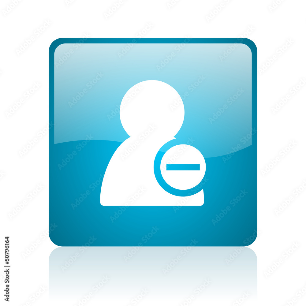 remove contact blue square web glossy icon remove contact blue square web glossy icon