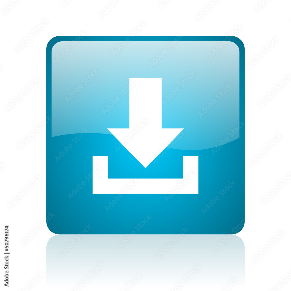 download blue square web glossy icon download blue square web glossy icon