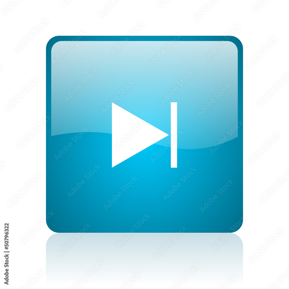 next blue square web glossy icon next blue square web glossy icon