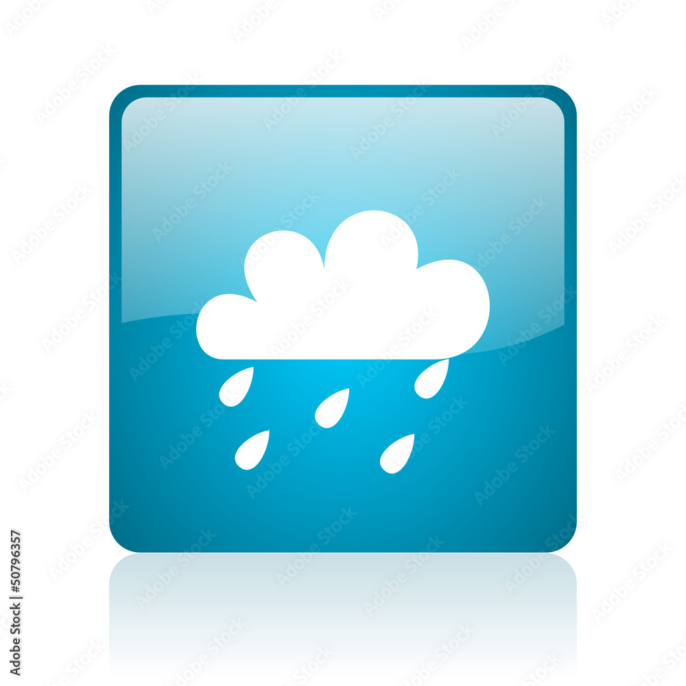 weather forecast blue square web glossy icon weather forecast blue square web glossy icon