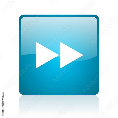 Free Download scroll blue square web glossy icon - GFXLoad