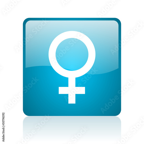 sex blue square web glossy icon