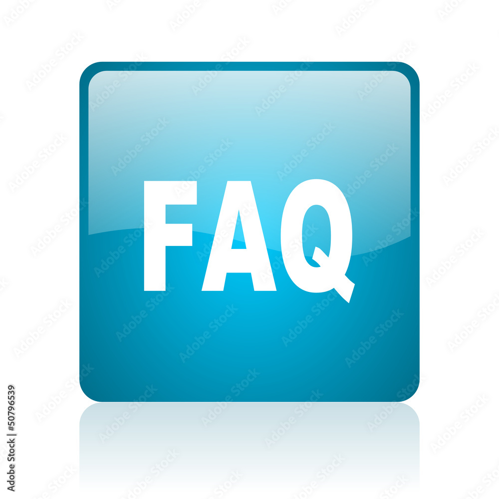 faq blue square web glossy icon faq blue square web glossy icon