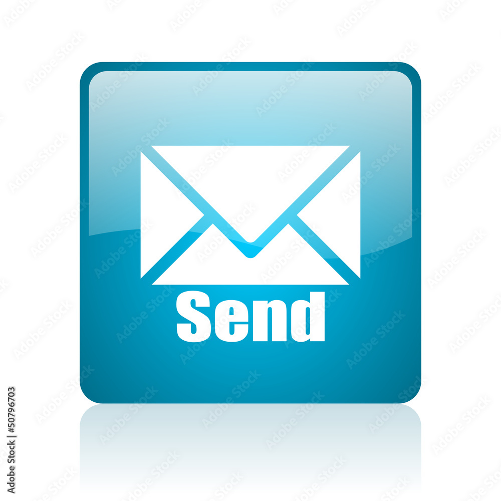 send blue square web glossy icon send blue square web glossy icon